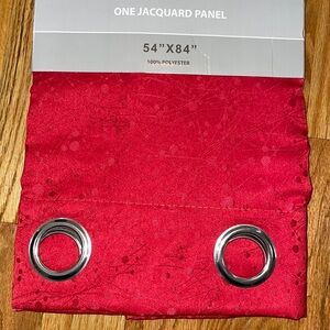 NEW Red Christmas Holiday Curtain Berries printed Grommet drapes  54 X 84